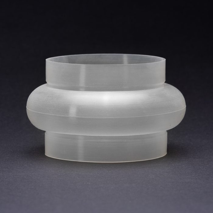 Silicone convoluted flexible connection bellow