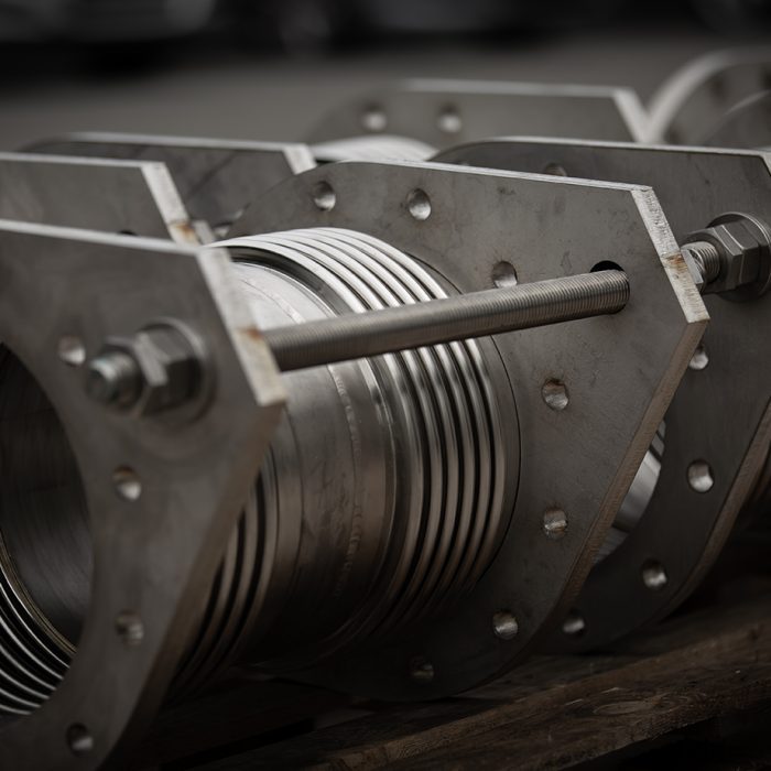 stainless steel bellows - Double Tied with stainless steel flanges and no flow sleeve